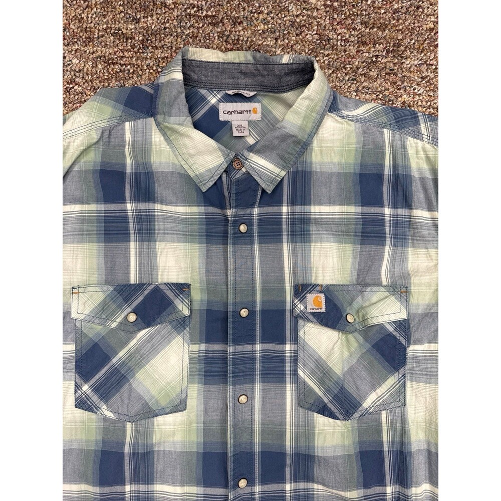 Carhartt Western Style Push Button Up Relaxed Fit Long Sleeve Men’s size 2XL